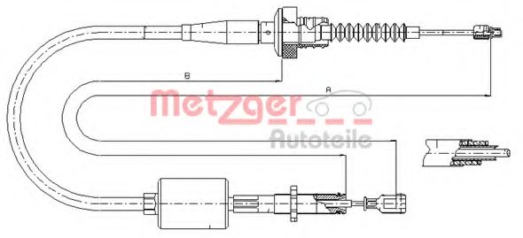 18.2522 METZGER Clutch Clutch Cable