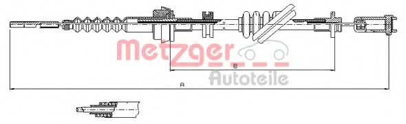 18.3010 METZGER Clutch Clutch Cable