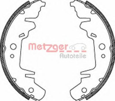 MG 718 METZGER Brake Shoe Set