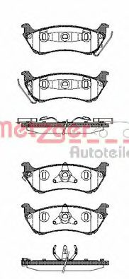 1170746 METZGER Brake System Brake Pad Set, disc brake