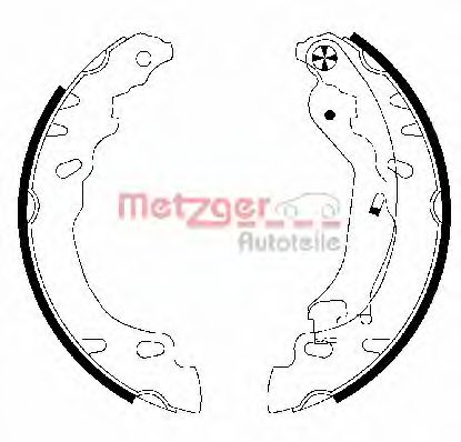 MG 828 METZGER Brake Shoe Set