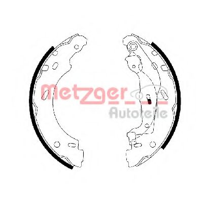 MG 112 METZGER Brake Shoe Set