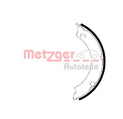 MG 628 METZGER Brake Shoe Set, parking brake