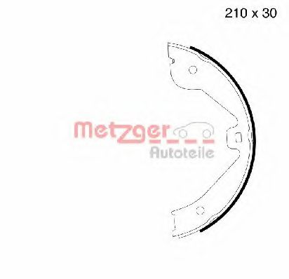 MG 790 METZGER Brake Shoe Set, parking brake