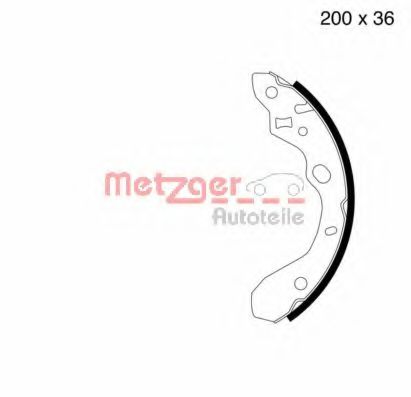 MG 800 METZGER Brake Shoe Set