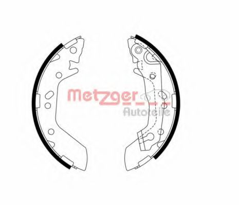 MG 974 METZGER Brake Shoe Set