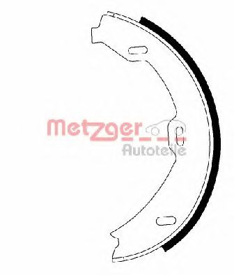 MG 978 METZGER Brake System Brake Shoe Set, parking brake