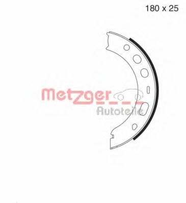 MG 979 METZGER Brake Shoe Set, parking brake