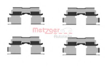 109-1662 METZGER Brake System Accessory Kit, disc brake pads