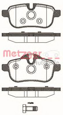 1170783 METZGER Brake Pad Set, disc brake