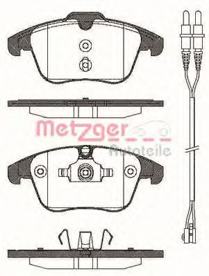 1170773 METZGER Brake System Brake Pad Set, disc brake