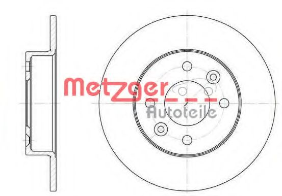 6066.00 METZGER Тормозная система Тормозной диск
