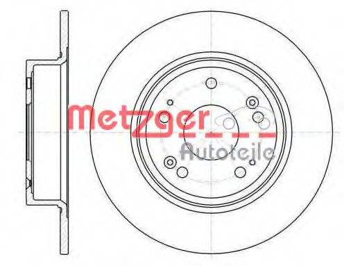 61278.00 METZGER Brake System Brake Disc