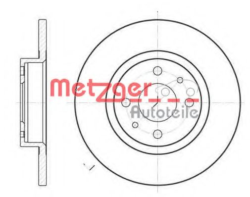 6191.00 METZGER Тормозная система Тормозной диск