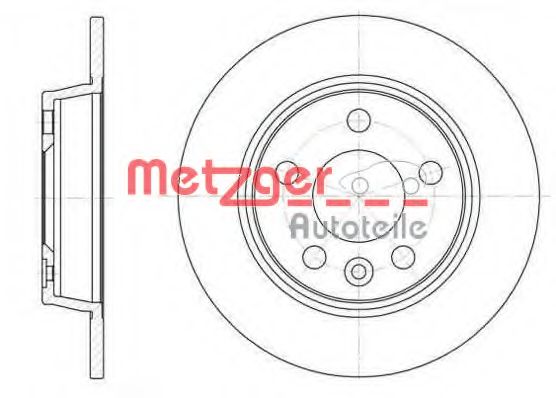 6453.00 METZGER Brake System Brake Disc