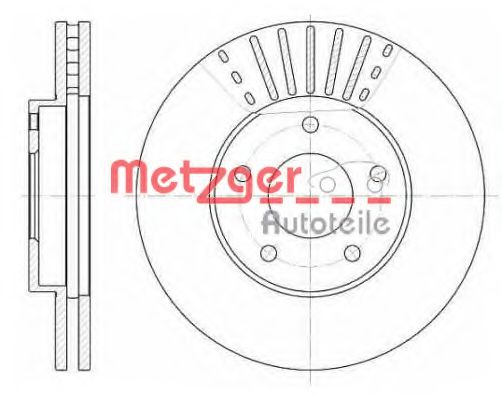 6681.10 METZGER Brake System Brake Disc