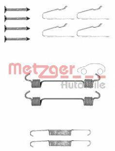 105-0808 METZGER Brake System Accessory Kit, parking brake shoes