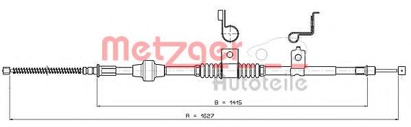 17.2295 METZGER Cable, parking brake