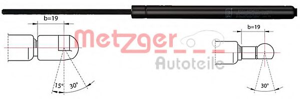 2110356 METZGER Газовая пружина, крышка багажник