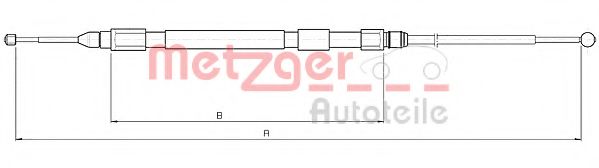 10.4157 METZGER Тормозная система Трос, стояночная тормозная система