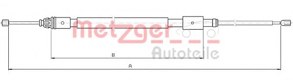 10.4716 METZGER Brake System Cable, parking brake