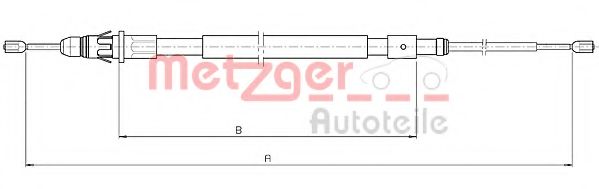 10.4717 METZGER Brake System Cable, parking brake