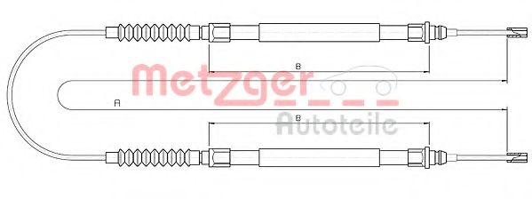 10.4724 METZGER Brake System Cable, parking brake