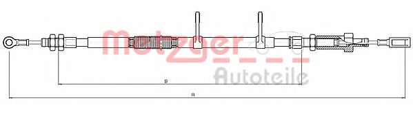 10.4740 METZGER Brake System Cable, parking brake