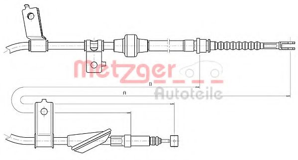 10.5233 METZGER Brake System Cable, parking brake