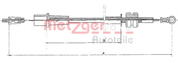 11.1323 METZGER Accelerator Cable