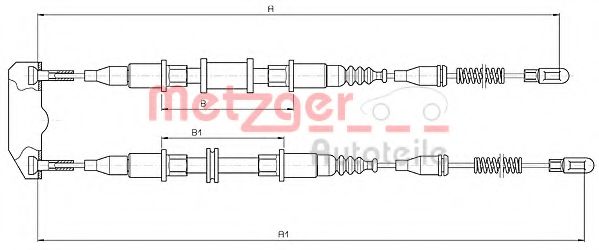 11.585 METZGER Brake System Cable, parking brake