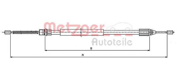 10.6542 METZGER Brake System Cable, parking brake