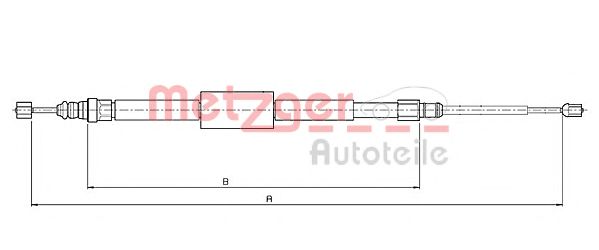 10.6688 METZGER Brake System Cable, parking brake