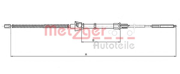 10.7136 METZGER Brake System Cable, parking brake