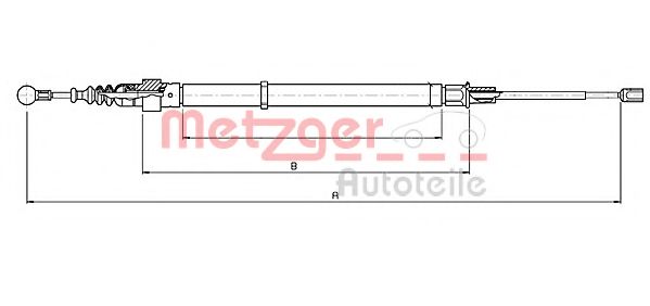 10.7139 METZGER Cable, parking brake