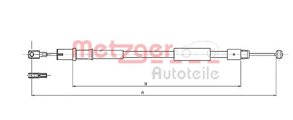 10.9836 METZGER Brake System Cable, parking brake