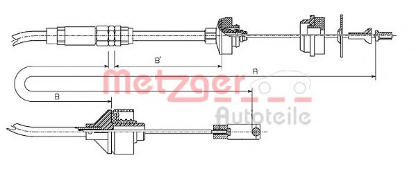 11.2195 METZGER Clutch Cable