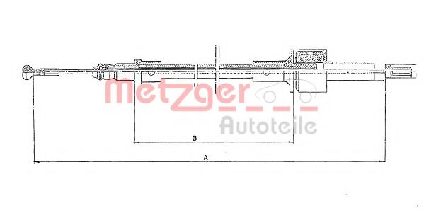 11.2324 METZGER Clutch Clutch Cable