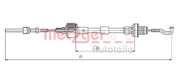 11.2531 METZGER Clutch Cable
