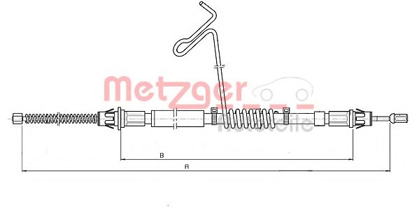 11.5572 METZGER Brake System Cable, parking brake