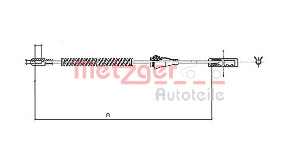 11.5934 METZGER Brake System Cable, parking brake