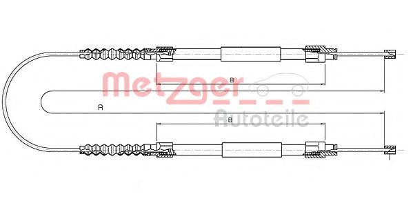 1171.11 METZGER Brake System Cable, parking brake