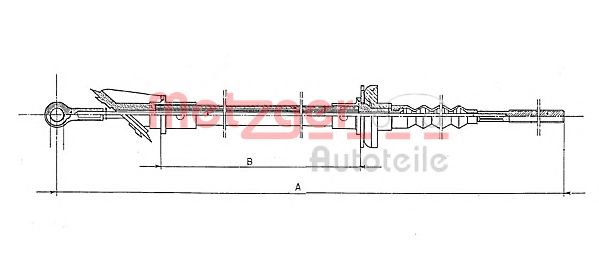 1172.1 METZGER Clutch Cable