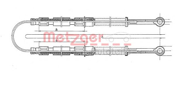 12.102E METZGER Brake System Cable, parking brake
