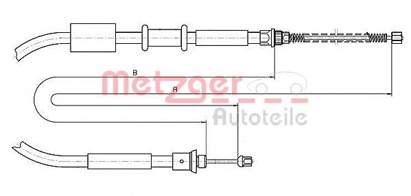 1281P2 METZGER Cable, parking brake