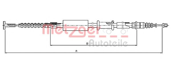 1651.20 METZGER Brake System Cable, parking brake