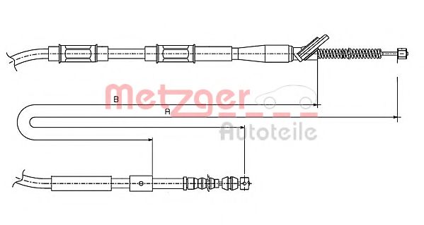 17.1446 METZGER Cable, parking brake