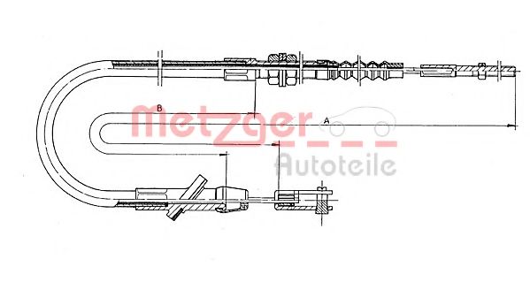 18.600 METZGER Clutch Cable