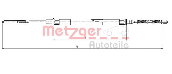 19.102E METZGER Cable, parking brake