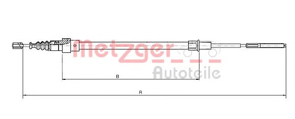 19.105E METZGER Brake System Cable, parking brake